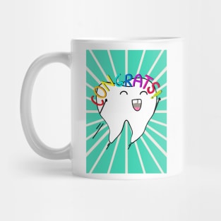 Congrats Illustration - for Dentists, Hygienists, Dental Assistants, Dental Students and anyone who loves teeth by Happimola Mug